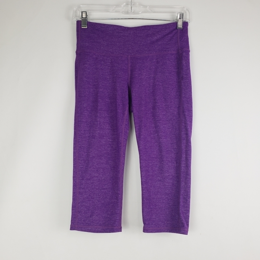 ATHLETA Capris Leggings Small Space dye purple